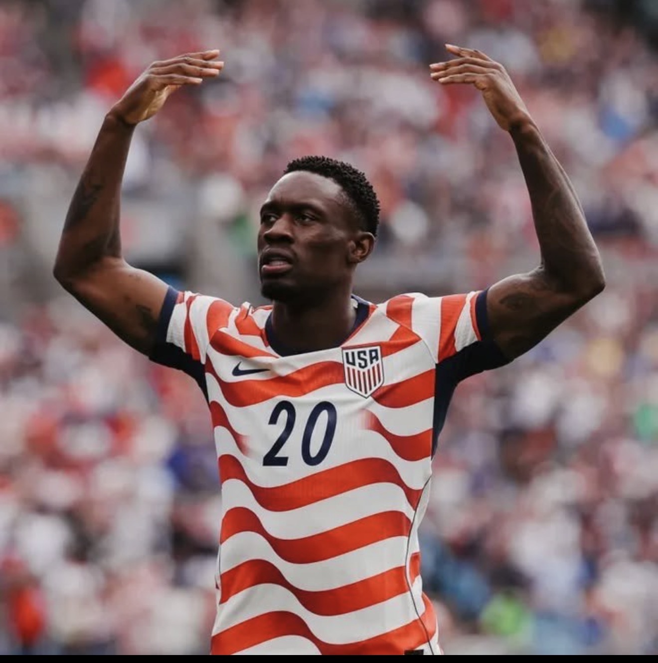 Folarin Balogun, born in New York and raised in London with Nigerian parents, representing the United States. Photo: Agencies
